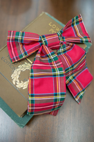 Red Christmas Plaid Hair Bow - Select Trends Boutique