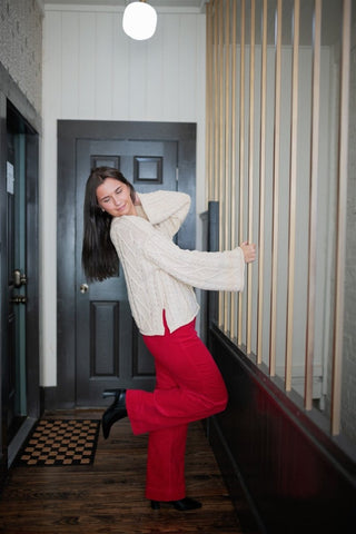Red Corduroy Pants | Select Trends Boutique