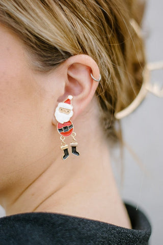 Red Dancin' Santa Earrings | Select Trends Boutique