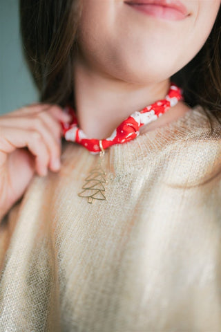 Red Santa Scarf Necklace | Select Trends Boutique