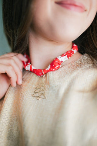Red Santa Scarf Necklace | Select Trends Boutique