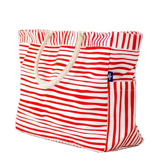 Red Striped Tote Bag | Select Trends Boutique