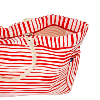 Red Striped Tote Bag | Select Trends Boutique