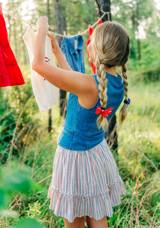 Red White & Blue Mini Skirt