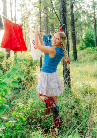 Red White & Blue Mini Skirt | Select Trends Boutique