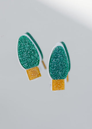 Red/Green Christmas Light Earrings