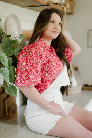 Risen White Denim Overall Shorts | Select Trends Boutique