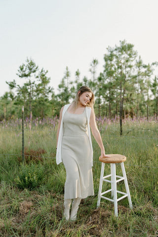 Sage Knit Set Square Neck Tank Top