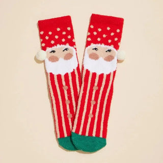 Santa Assorted 4 - Pack Fuzzy Socks - Select Trends Boutique