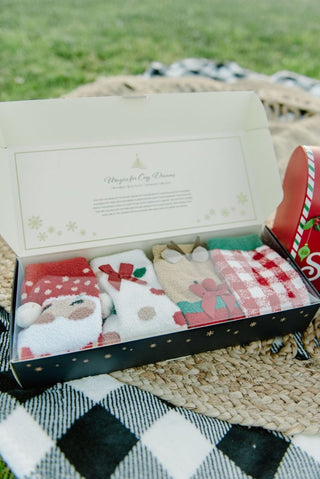 Santa Assorted 4 - Pack Fuzzy Socks - Select Trends Boutique
