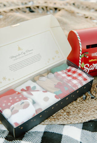 Santa Assorted 4 - Pack Fuzzy Socks - Select Trends Boutique