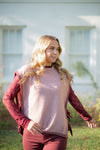 Mauve Side Tie Sweater Vest