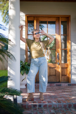 Light Wash Barrel Jeans
