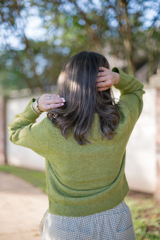 Moss Green Button Up Cardigan