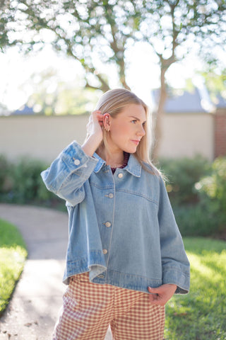 Light Wash Effortless Denim Top