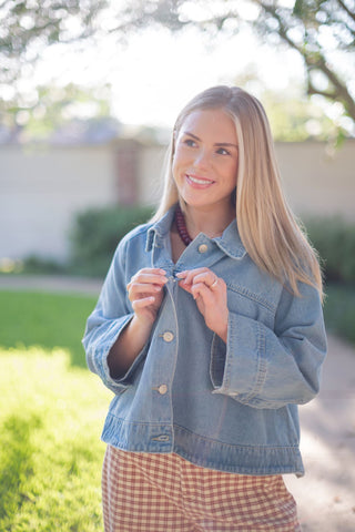 Light Wash Effortless Denim Top