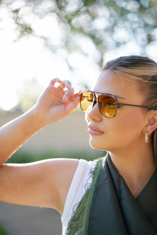 Dallas Yellow Sunglasses by DAX