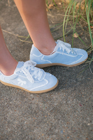 Blue Bow Detail Sneakers