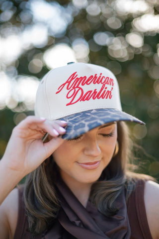 American Darlin' Leopard Trucker Hat
