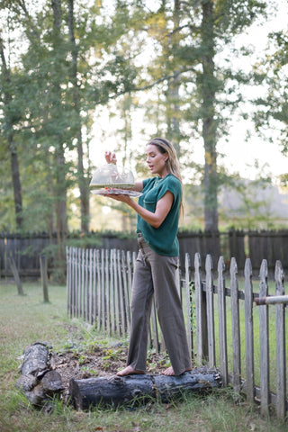 Mocha Brown Wide Leg Jeans