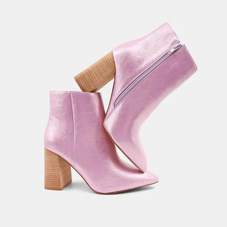 Shu Shop Pink Metallic Veronica Bootie | Select Trends Boutique