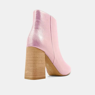 Shu Shop Pink Metallic Veronica Bootie | Select Trends Boutique