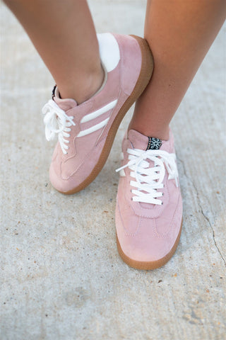 Shu Shop Renee Pink Suede Sneaker - Select Trends Boutique