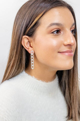 Silver Chain Link Earrings | Select Trends Boutique