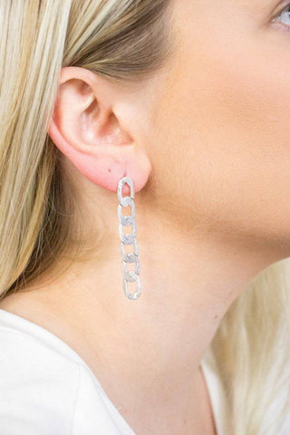 Silver Chain Link Earrings | Select Trends Boutique