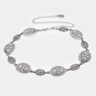 Silver Oval Chain Western Belt | Select Trends Boutique