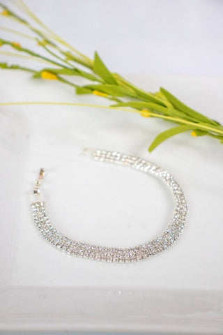 Silver Rhinestone Bracelet | Select Trends Boutique
