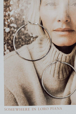 Silver Stardust Hoops | Select Trends Boutique