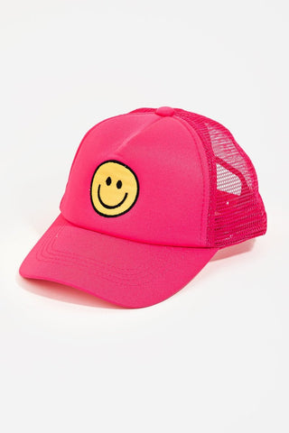 Smiley Face Trucker Cap | Select Trends Boutique