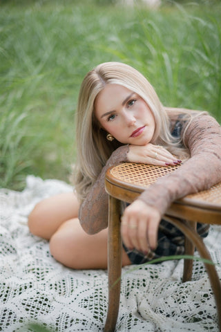 Mocha Lace Long Sleeve Top