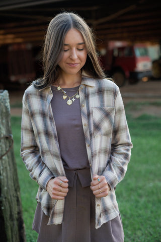 Brown Button Up Flannel
