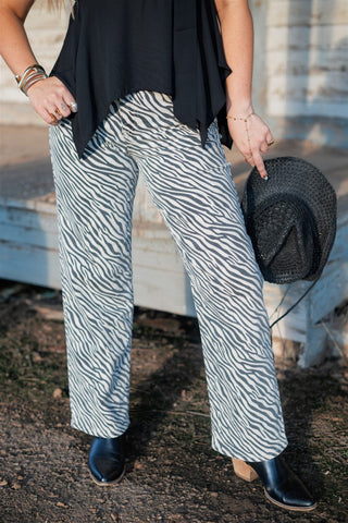 Tiger Print Vintage Straight Leg Jeans