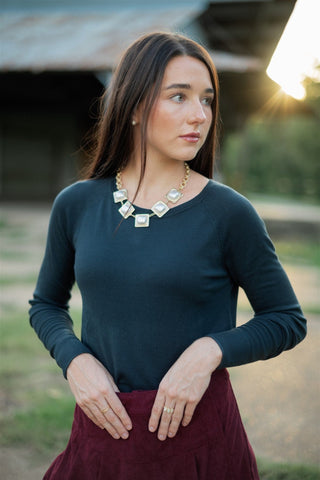 Dark Teal Lightweight Sweater