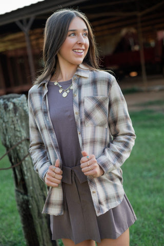 Pecan Pleated Tailored Mini Skort
