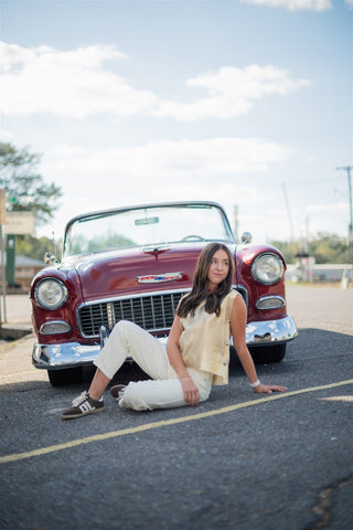 Kancan Ecru High Rise Barrel Jeans