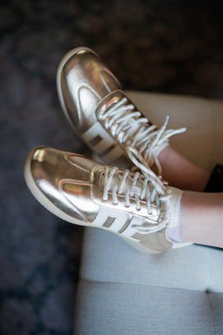 Chinese Laundry Gold Metallic Sneakers