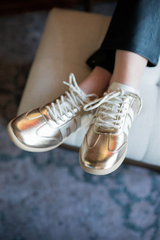 Chinese Laundry Gold Metallic Sneakers