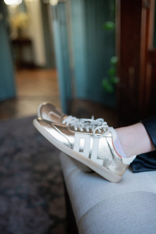 Chinese Laundry Gold Metallic Sneakers