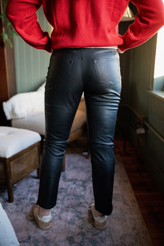 Kancan High Rise Vegan Leather Pants