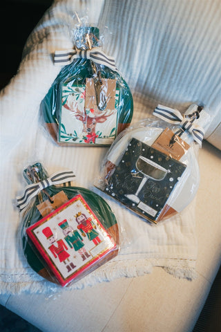 Reindeer Cutting Board & Napkin Set
