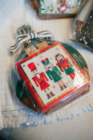 Nutcracker Cutting Board & Napkin Set