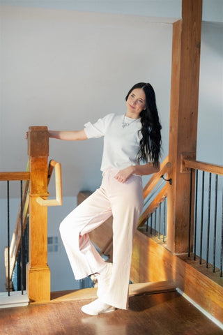 Strawberry Pink Wide Leg Jeans | Select Trends Boutique
