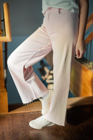 Strawberry Pink Wide Leg Jeans | Select Trends Boutique