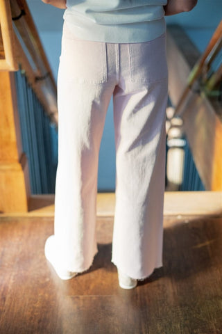 Strawberry Pink Wide Leg Jeans | Select Trends Boutique