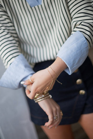 Striped Collared Blouse With Cuffs | Select Trends Boutique