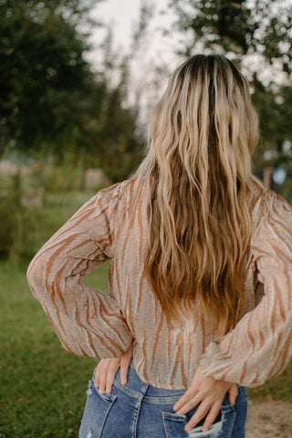 Taupe Collared Blouse